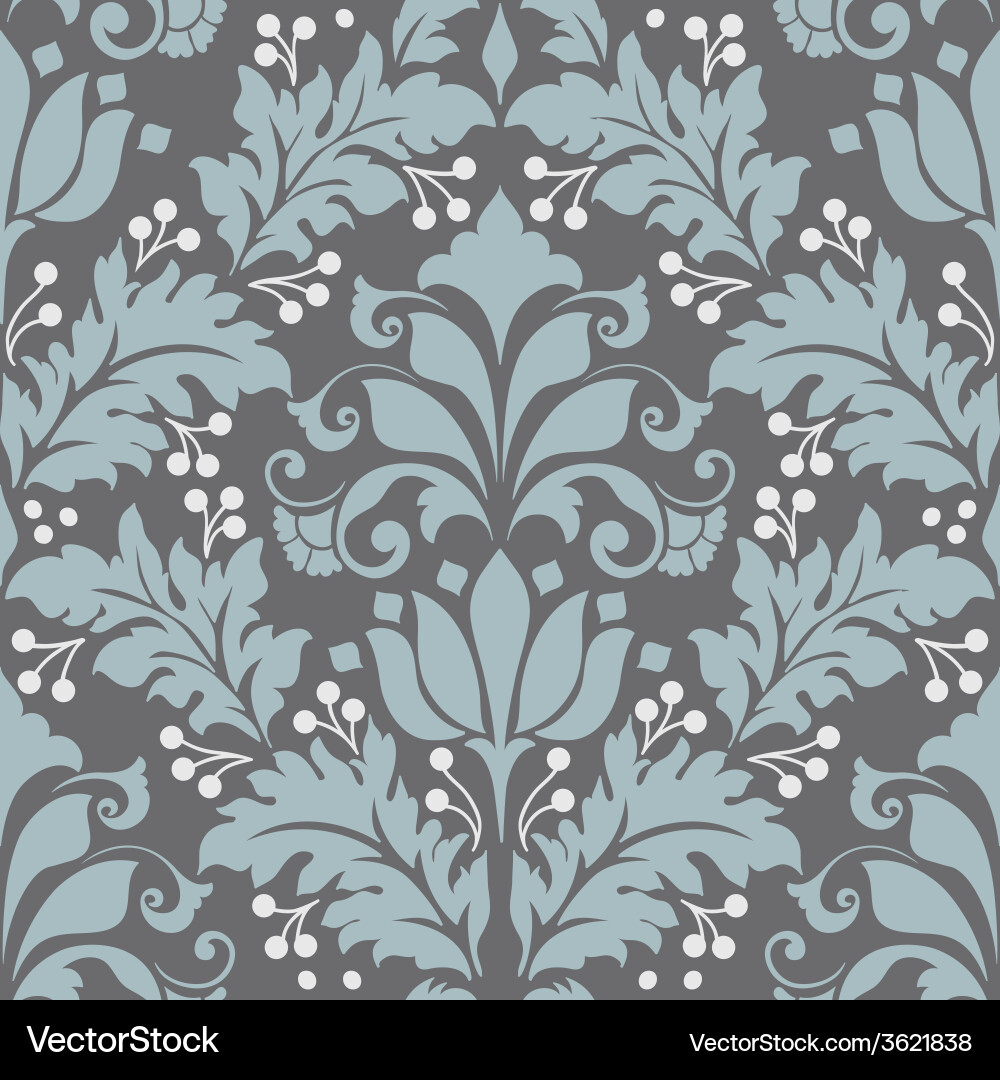 Damask seamless pattern element elegant luxury Vector Image