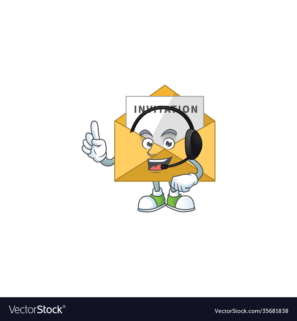 Invitation message cartoon character speaking Vector Image Invitation message cartoon character speaking Vector Image