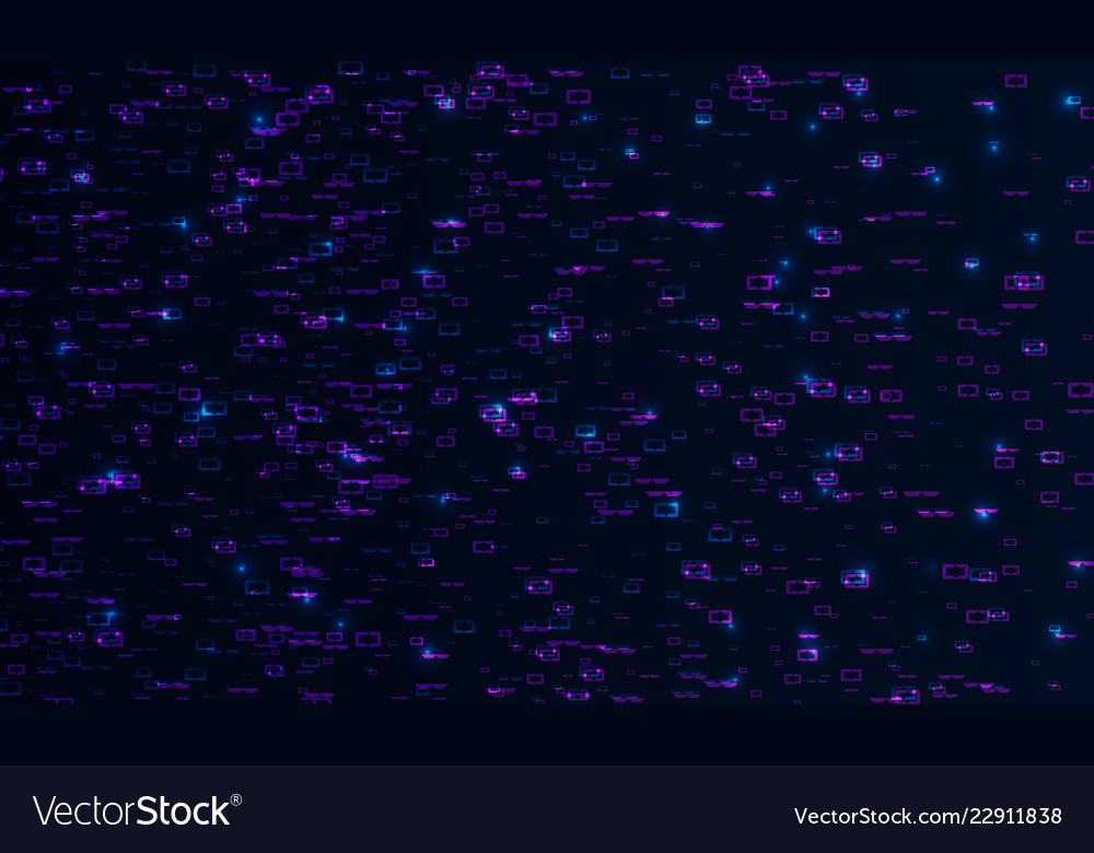 Matrix data stream design electronic signal Vector Image