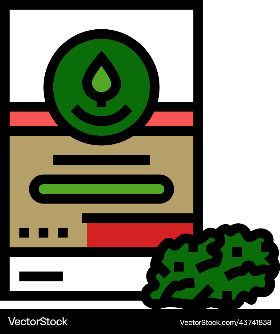 Raspberry leaf tea color icon Royalty Free Vector Image