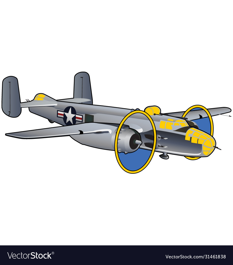 World war ii american bomber Royalty Free Vector Image