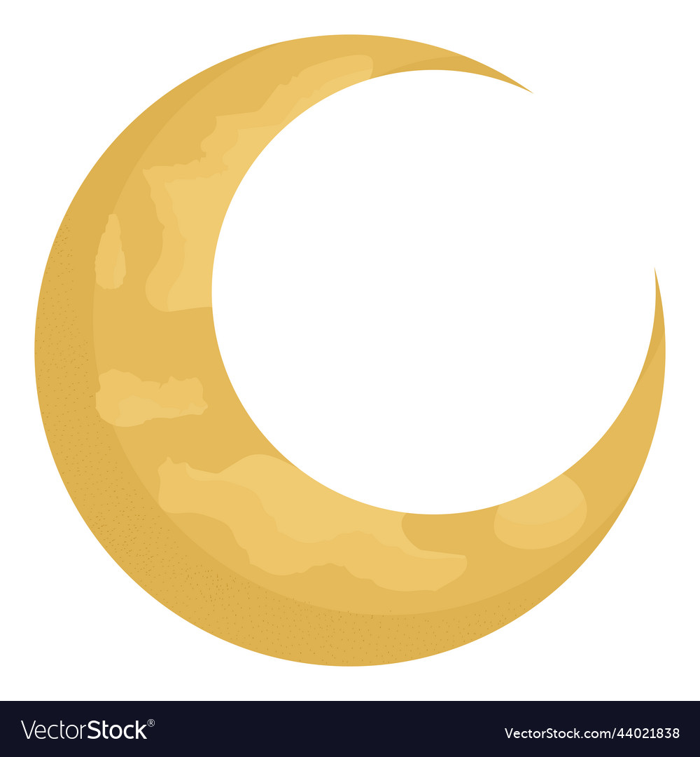 Yellow moon design Royalty Free Vector Image - VectorStock