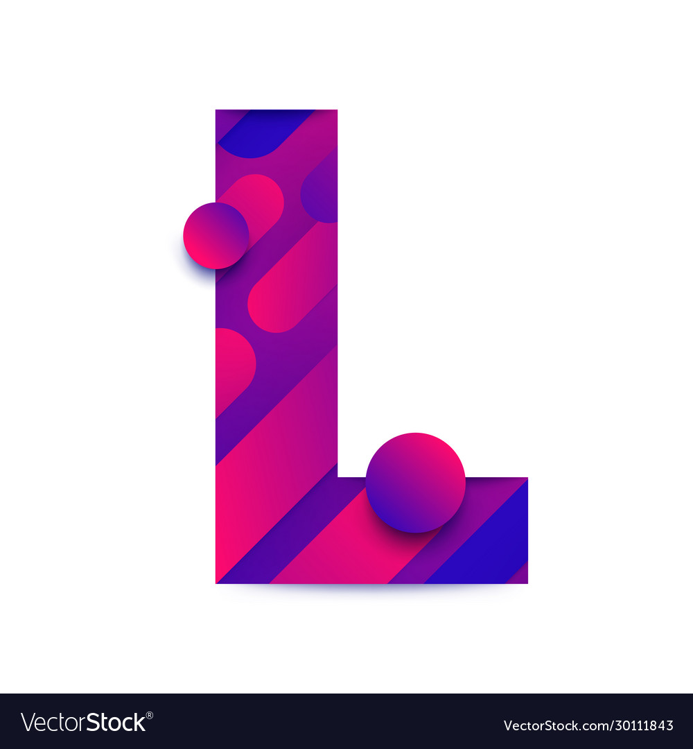 Alphabet bg gradients l Royalty Free Vector Image