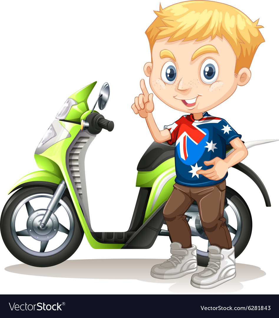 boy on motorcycle
