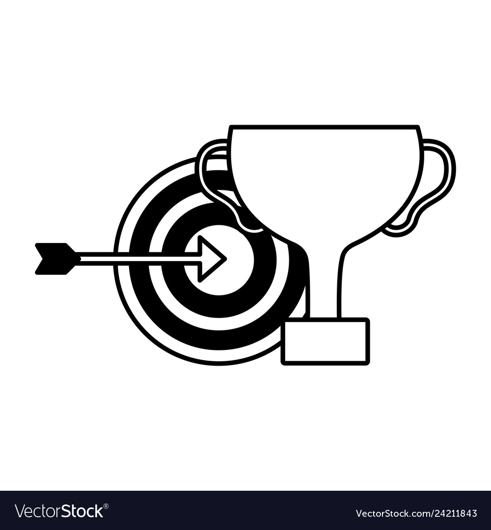 Business trophy target Royalty Free Vector Image