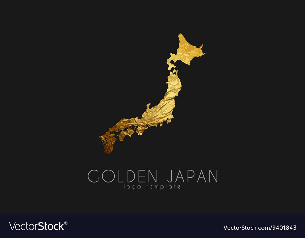 Japan map logo creative logo design Royalty Free Vector