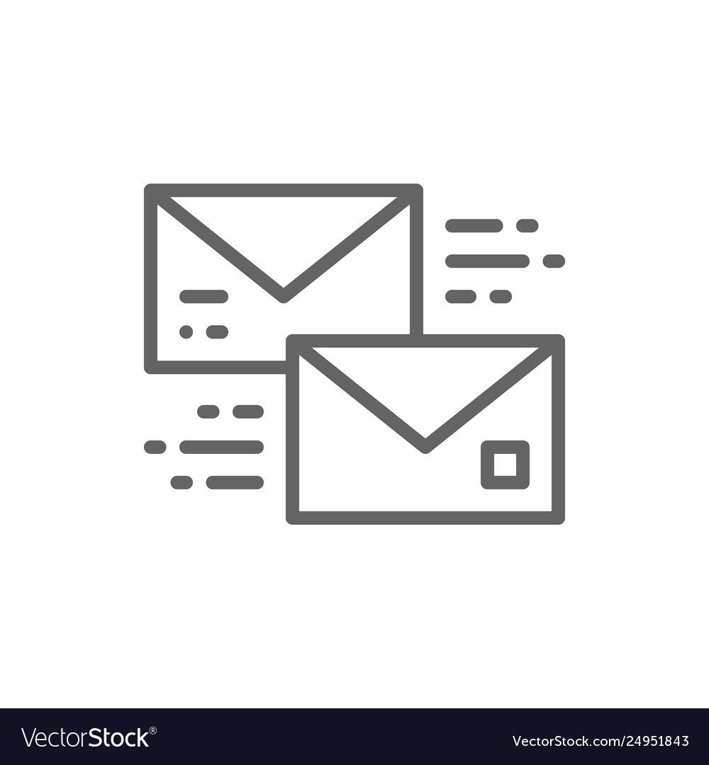 Letter receive and send a message bubble Vector Image