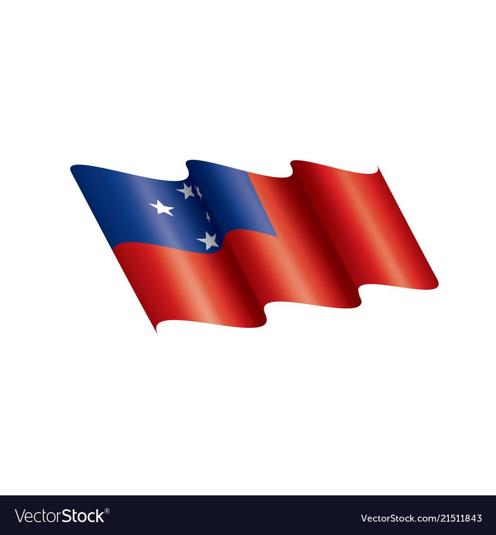 Samoa flag Royalty Free Vector Image - VectorStock