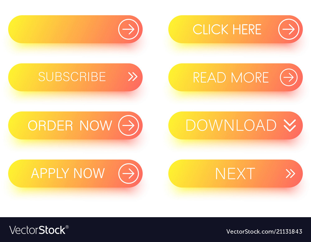 Set of orange icons isolated on white Royalty Free Vector