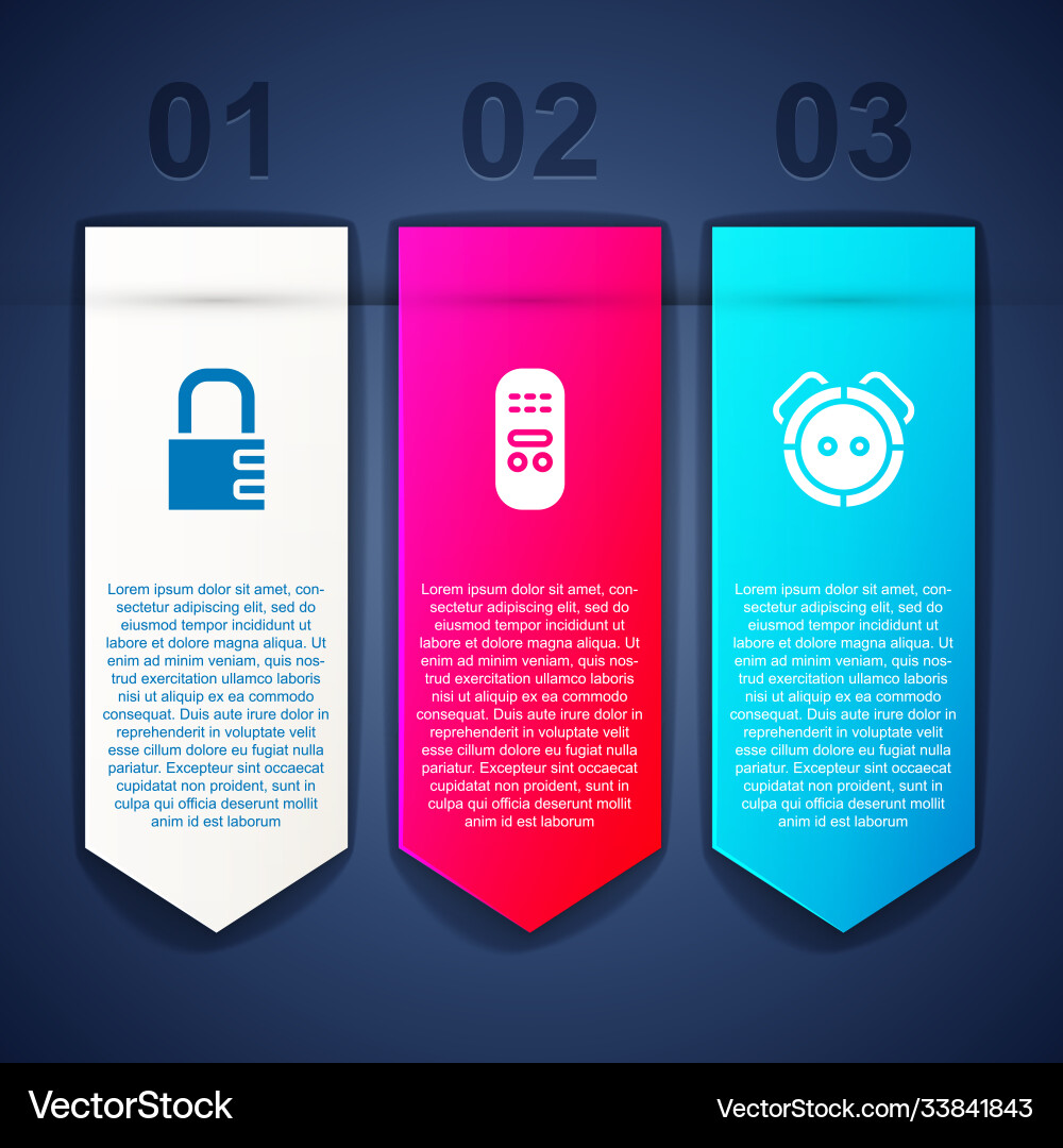 Set safe combination lock remote control Vector Image