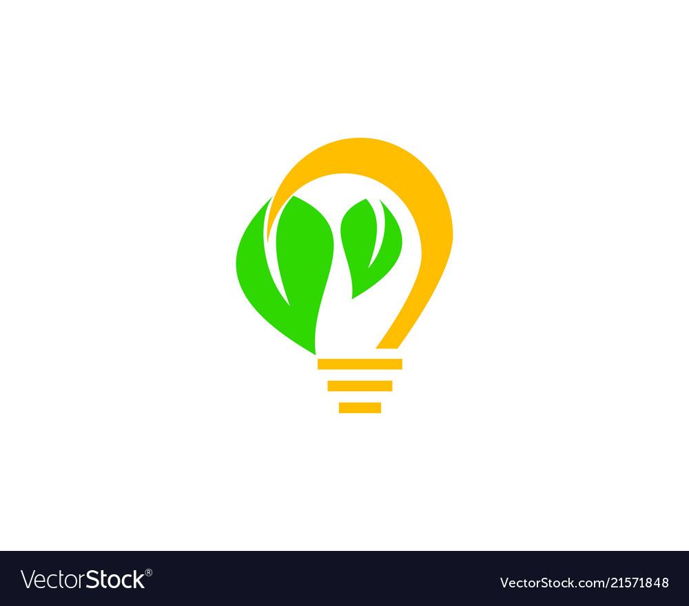 Bulb leaf logo Royalty Free Vector Image - VectorStock