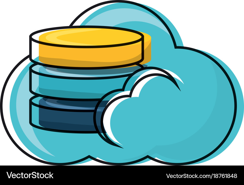 Cloud storage design concept Royalty Free Vector Image