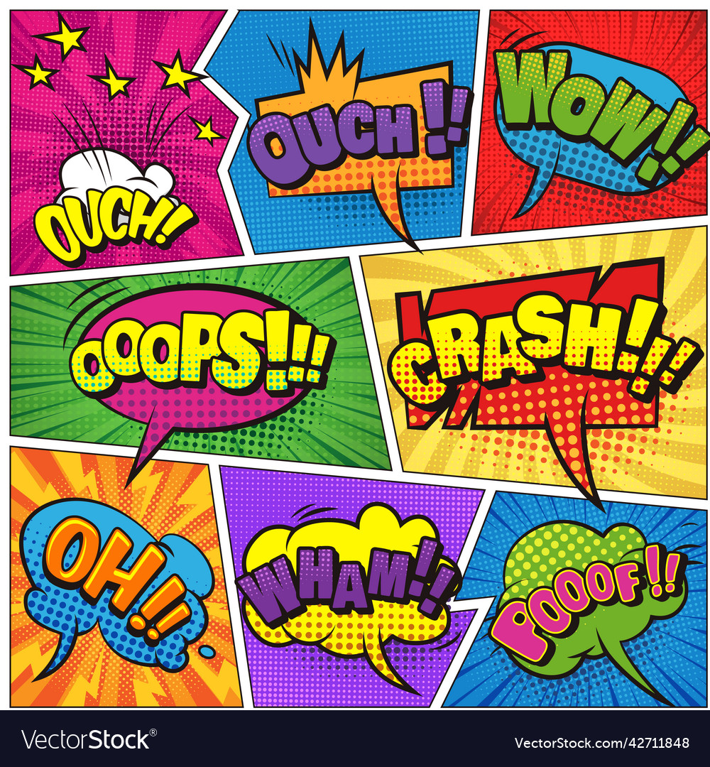 Comic book page light template Royalty Free Vector Image