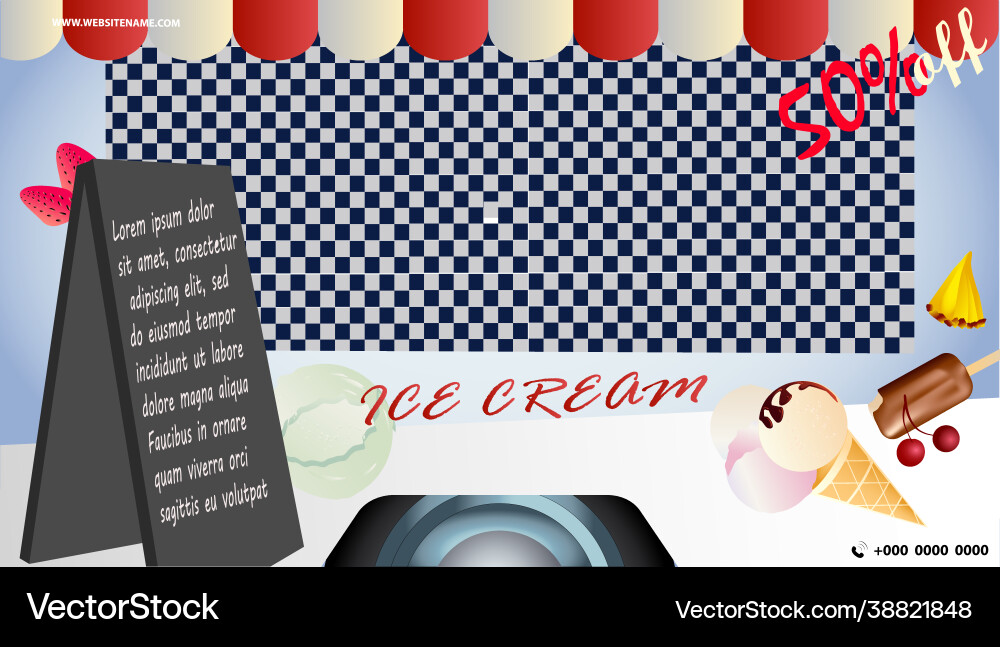 Ice Cream Truck Royalty Free Vector Image Vectorstock