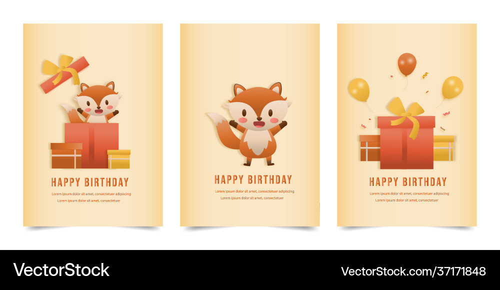 Invitation birthday greeting card Royalty Free Vector Image