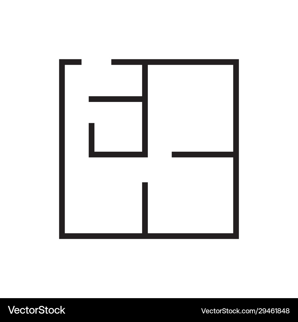 Plan icon isolated on white background Royalty Free Vector