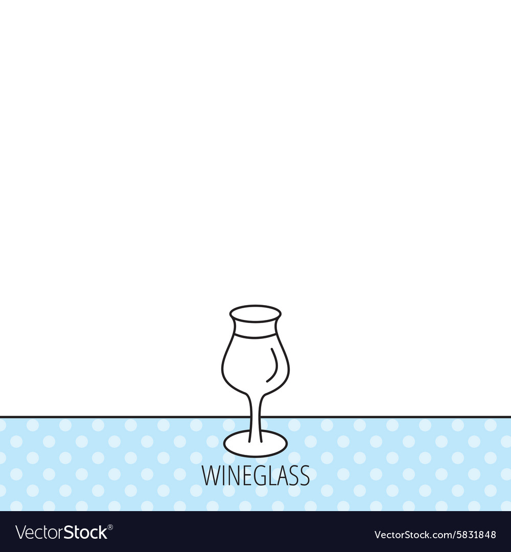 Wine glass icon goblet sign Royalty Free Vector Image