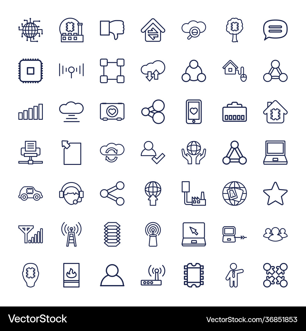 Network icons Royalty Free Vector Image - VectorStock
