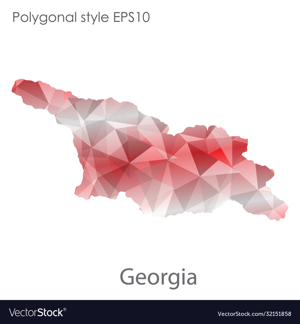 Isolated icon georgia map polygonal geometric Vector Image