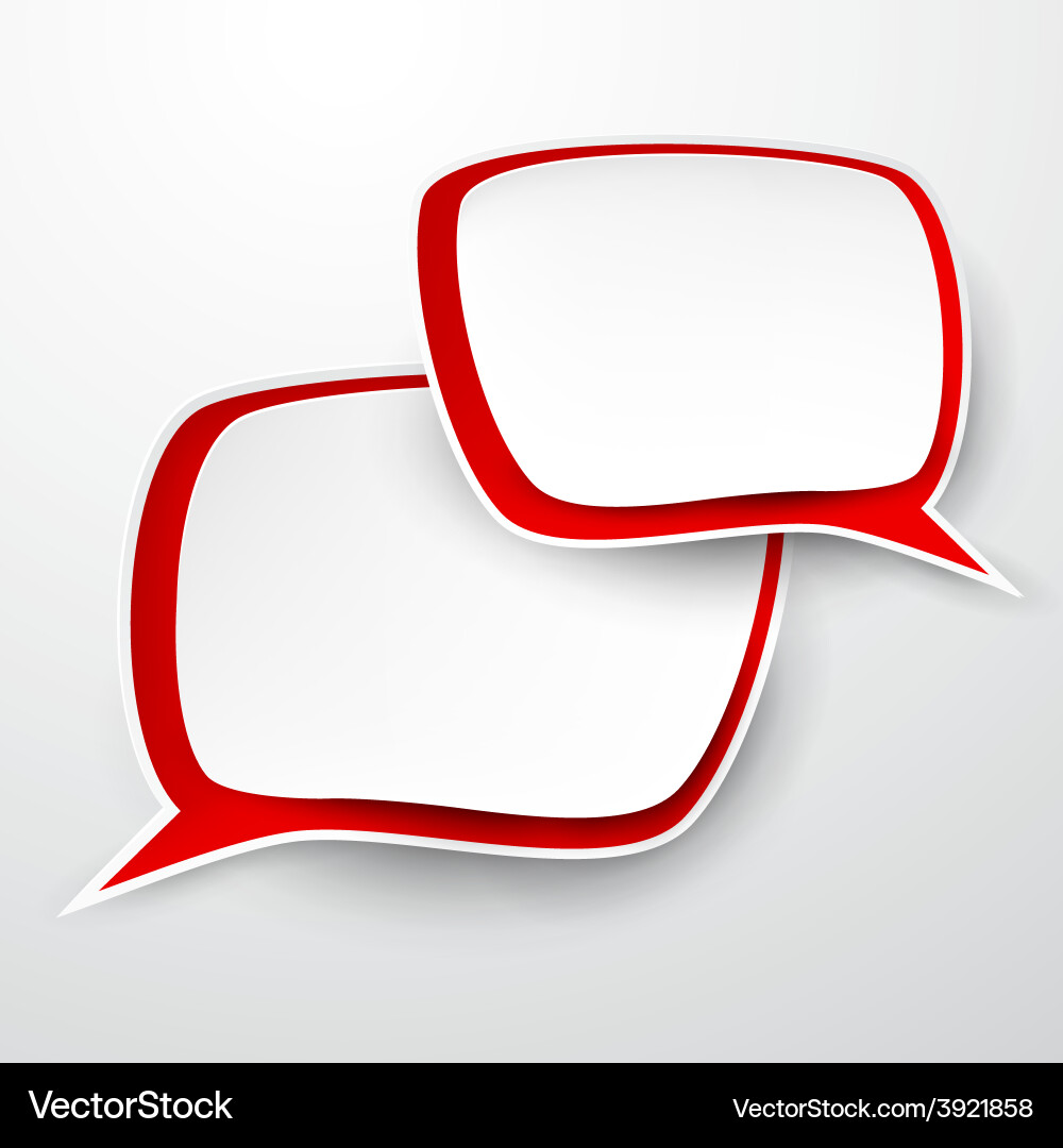 Paper speech bubbles Royalty Free Vector Image