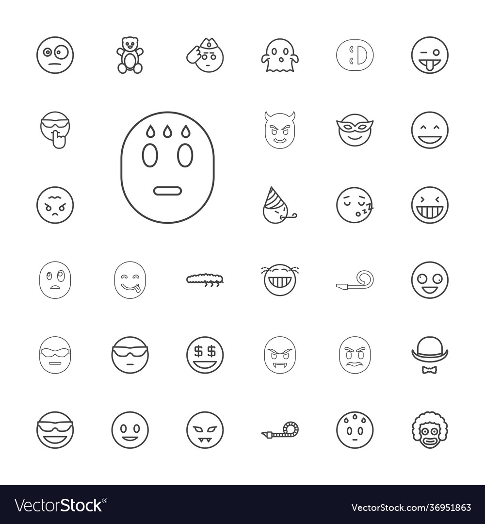 33 funny icons Royalty Free Vector Image - VectorStock