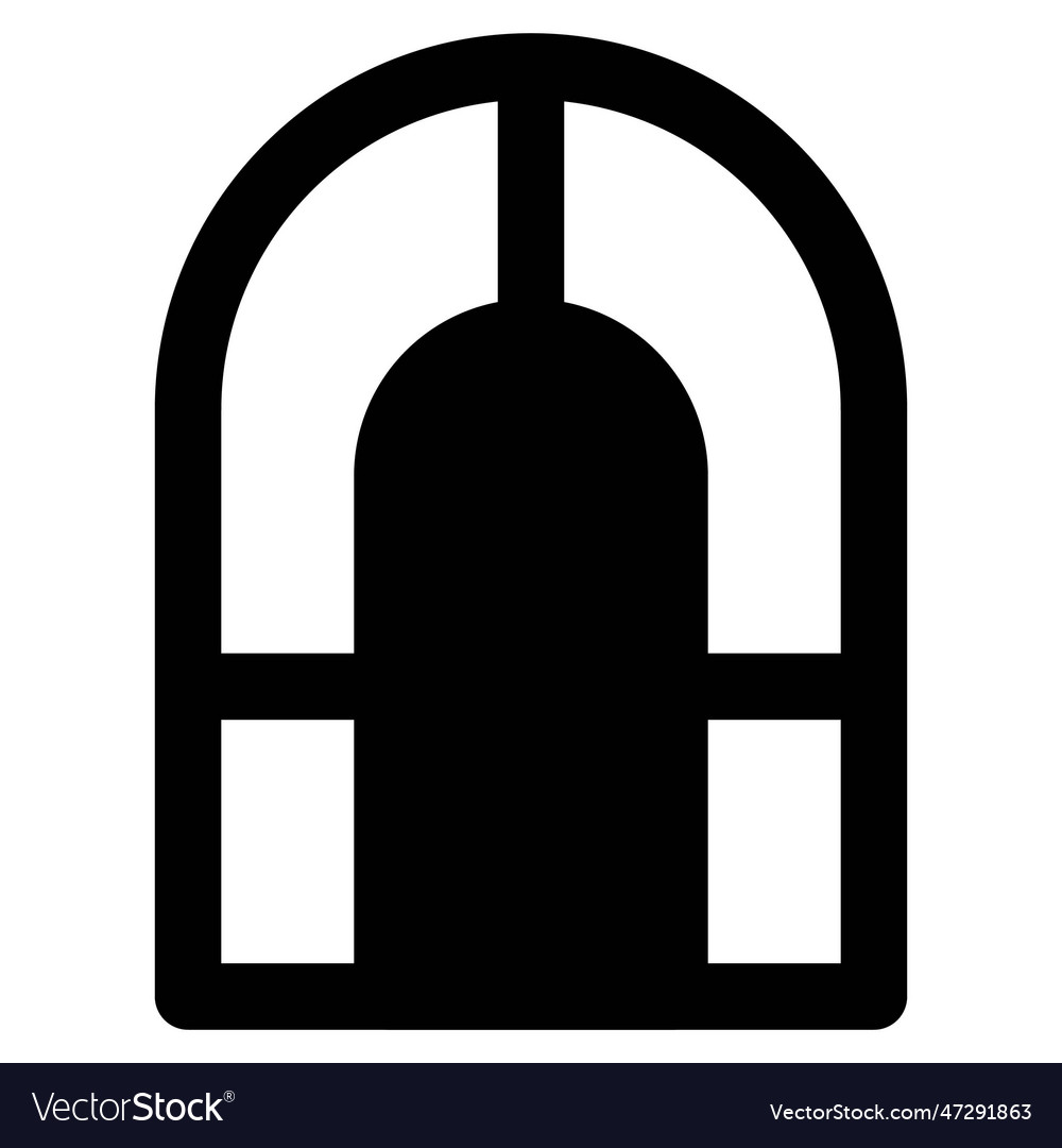 Fanlight window installed for minimal sunburst Vector Image