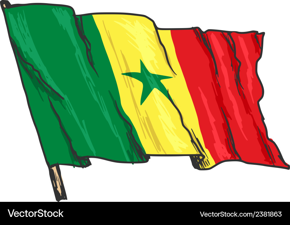 Flag Of Senegal Royalty Free Vector Image Vectorstock
