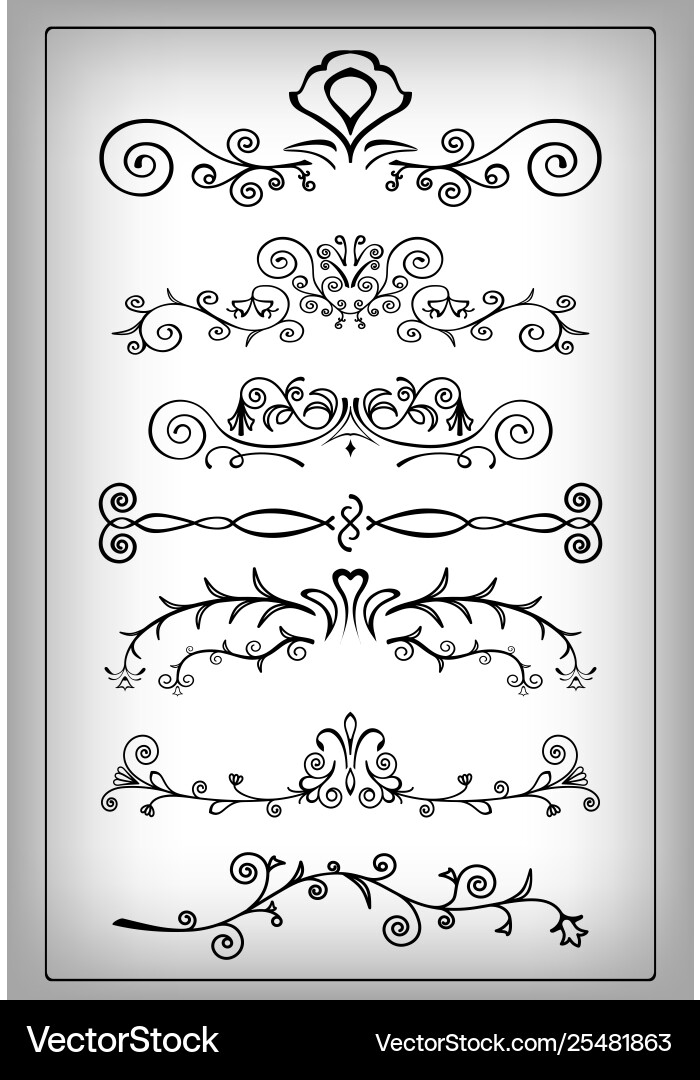 Set decorative elements Royalty Free Vector Image