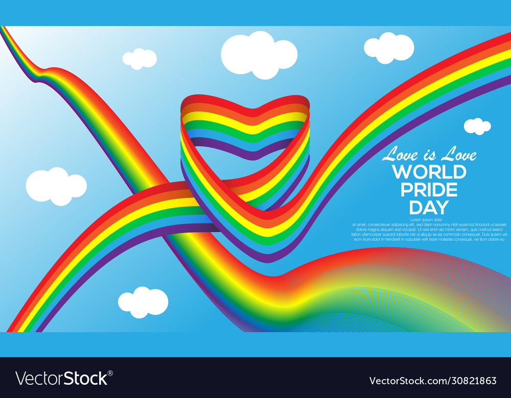 World pride day background Royalty Free Vector Image