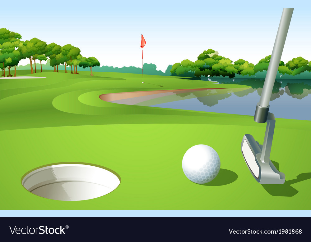 Download A golf course Royalty Free Vector Image - VectorStock