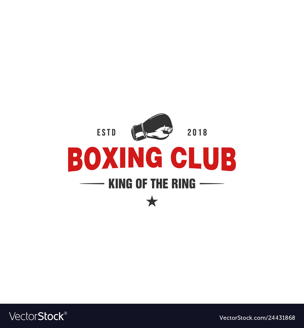 Boxing and martial arts logo badge or label Vector Image