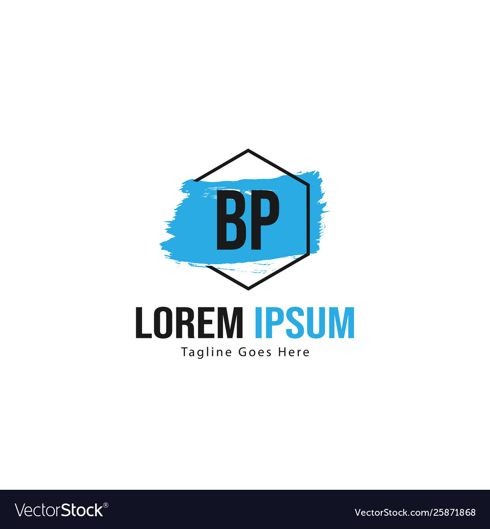 Bp letter logo design creative modern letters