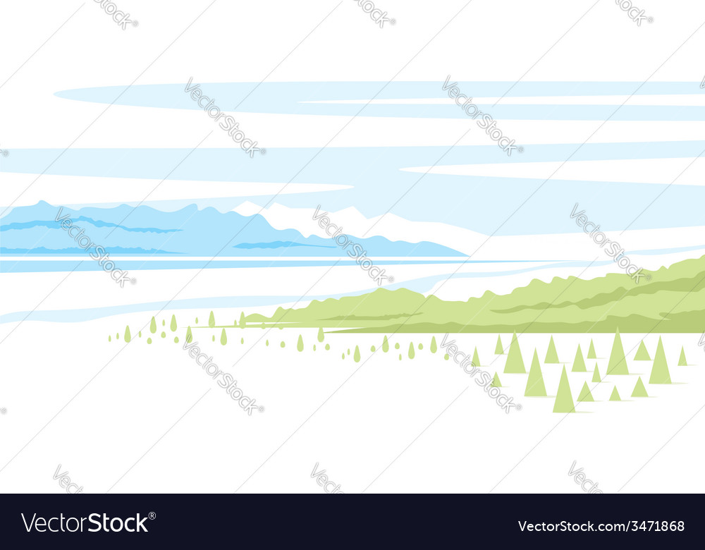 Nature landscape Royalty Free Vector Image - VectorStock