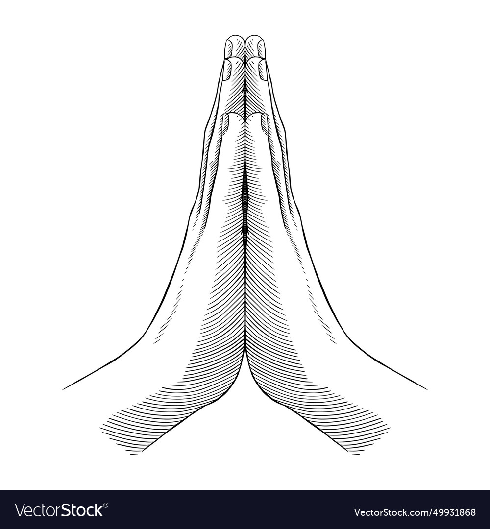 Praying Hands Royalty Free Vector Image Vectorstock