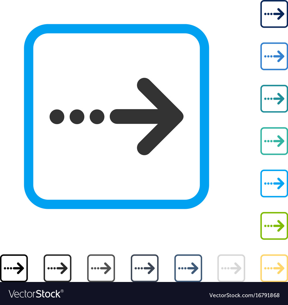 Send right framed icon Royalty Free Vector Image