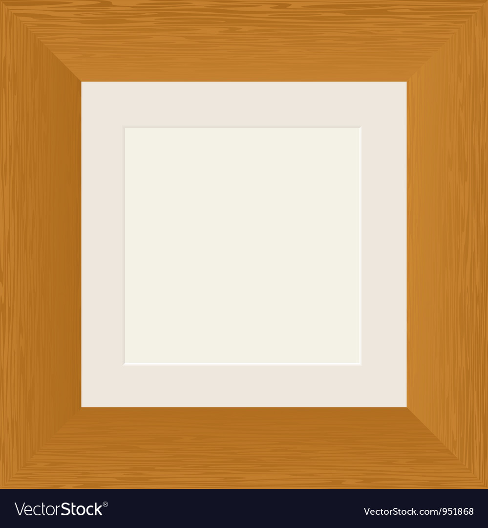 Wood Frame Royalty Free Vector Image Vectorstock Wood Frame