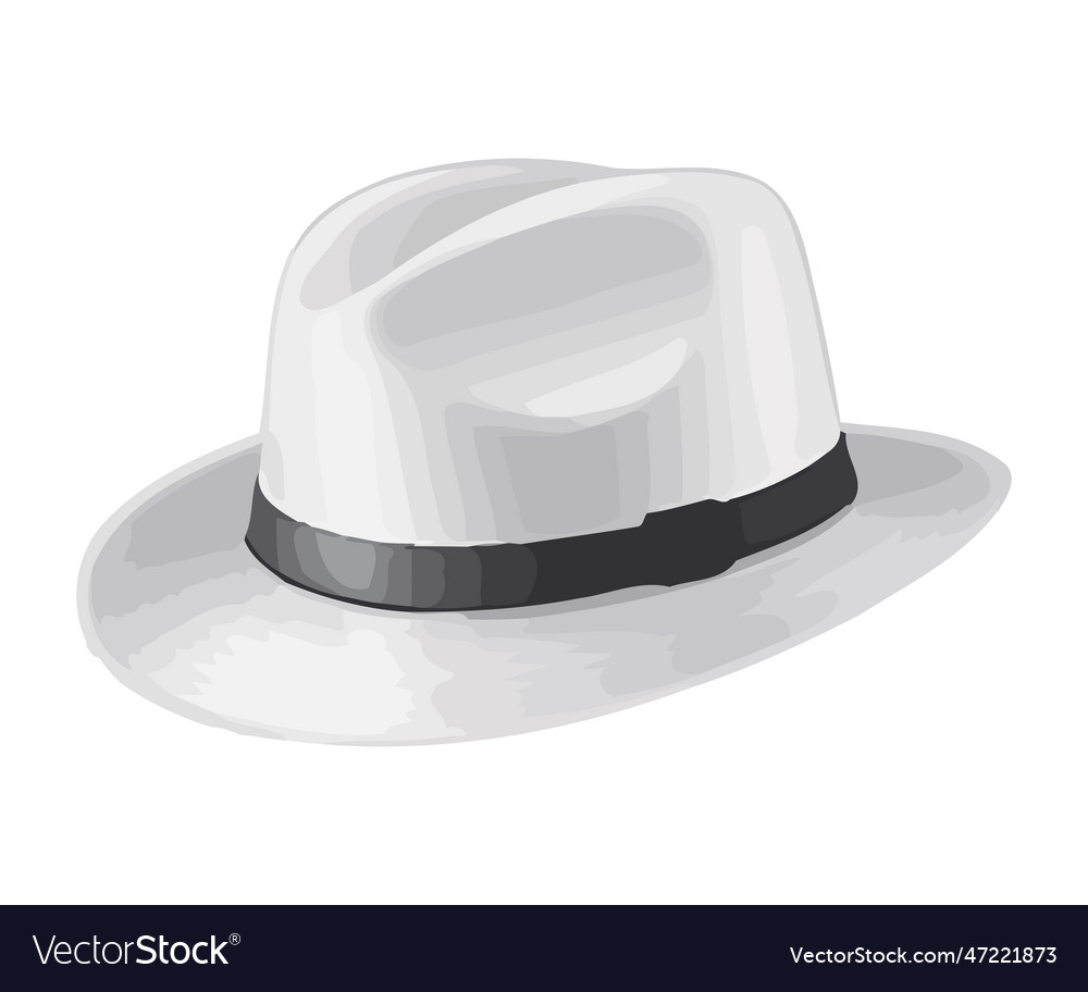 Fashionable headwear styles fedora Royalty Free Vector Image