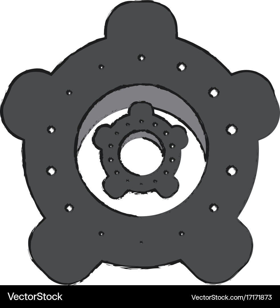 Isolated gear design Royalty Free Vector Image