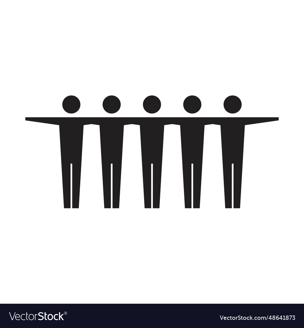 Leadership icon group of people and leader symbol Vector Image