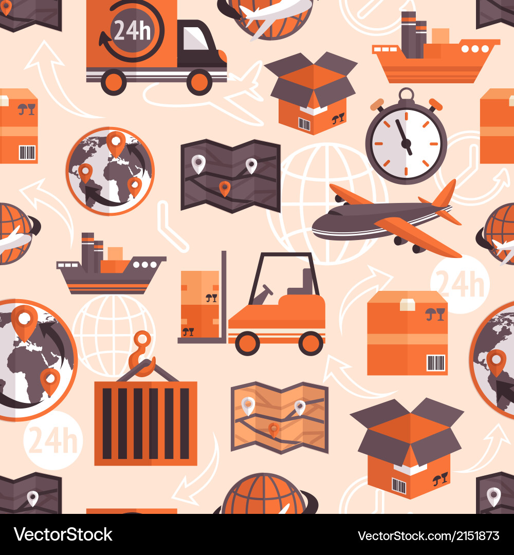 Logistic seamless pattern Royalty Free Vector Image