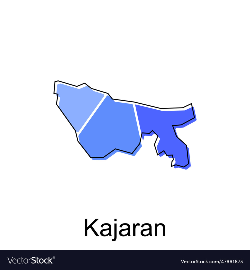 Map of the kajaran borders design template Vector Image