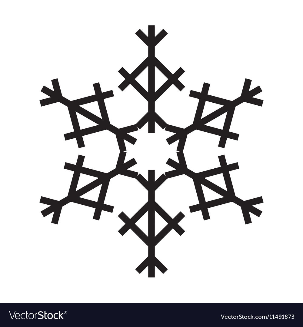 Snowflake simple icon isolated on white background