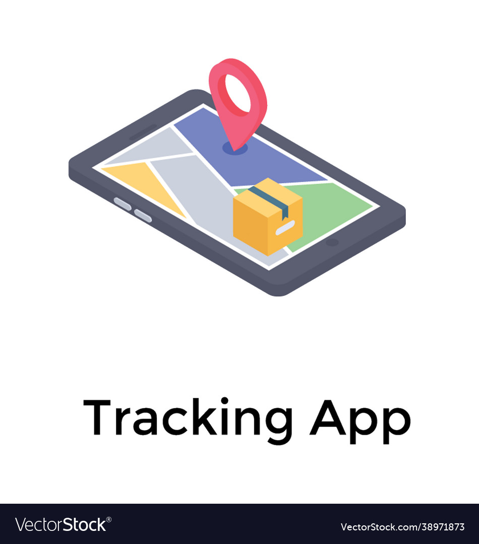 Tracking app Royalty Free Vector Image - VectorStock