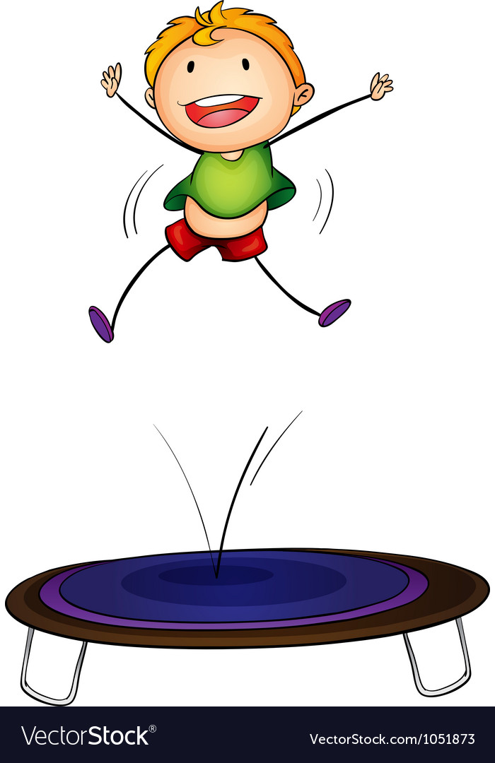 Trampoline kid Royalty Free Vector Image - VectorStock