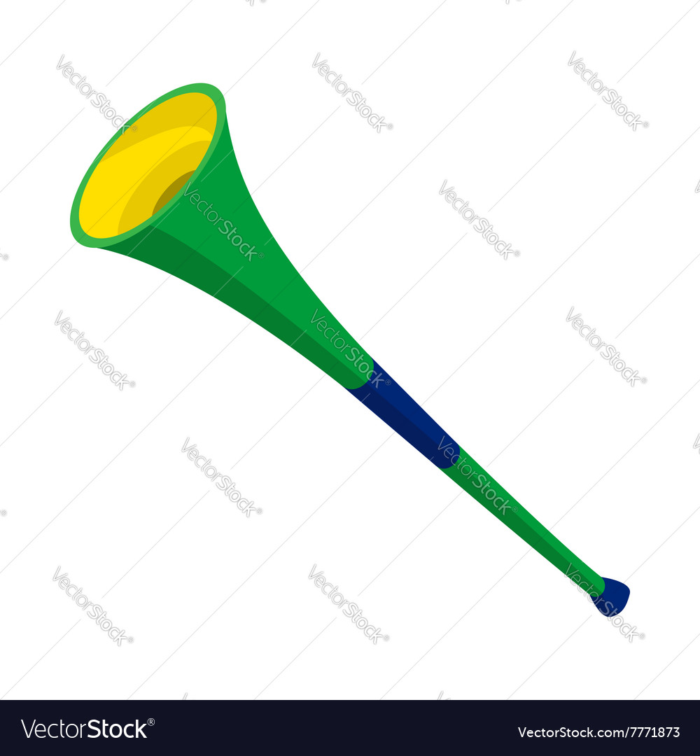 Vuvuzela trumpet icon cartoon style