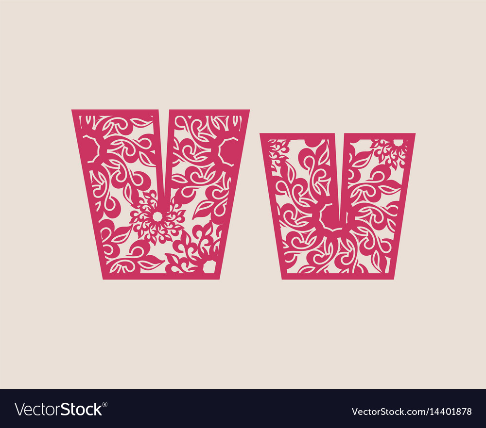 Decorative alphabet font Royalty Free Vector Image