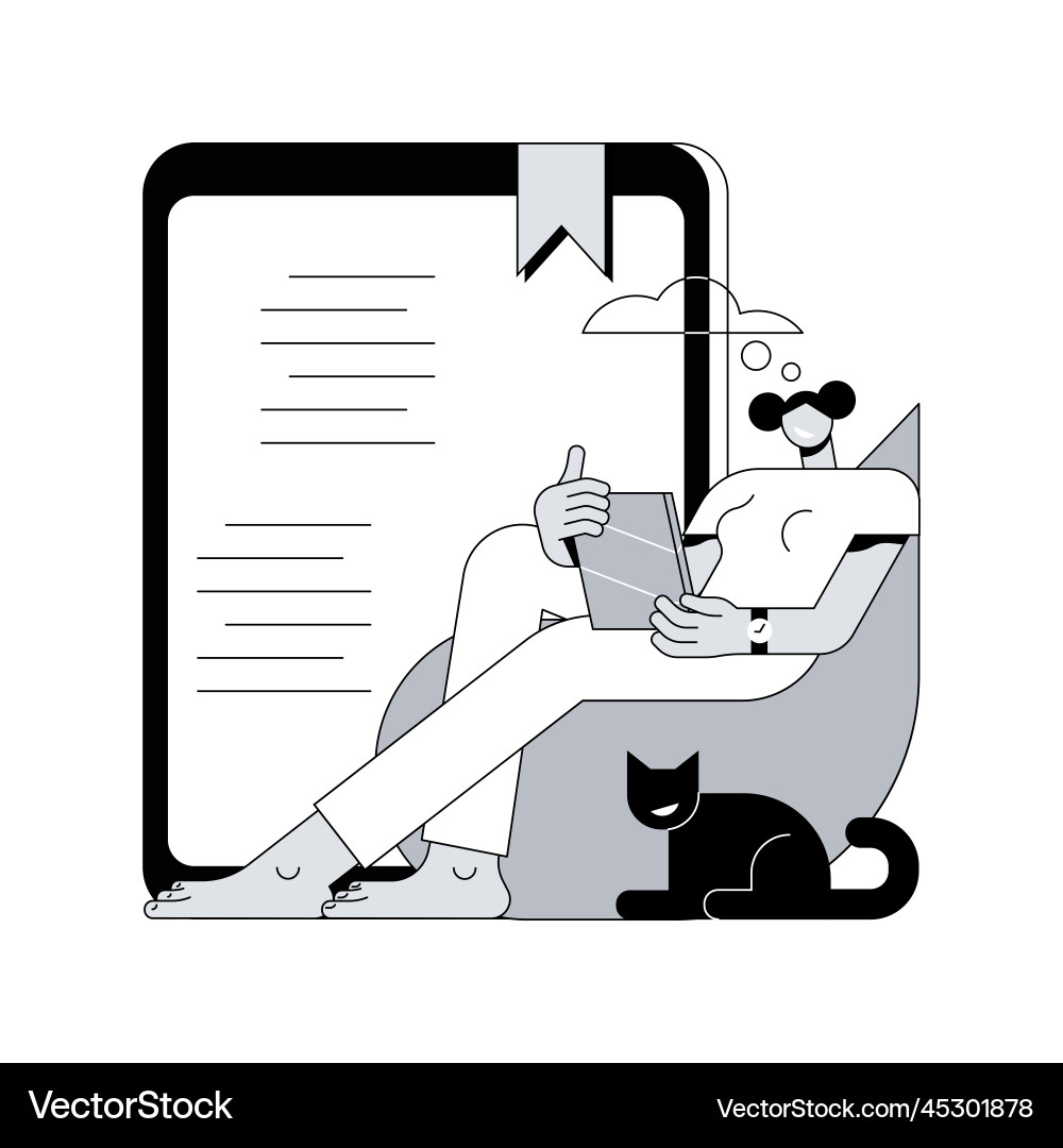 Digital reading abstract concept Royalty Free Vector Image