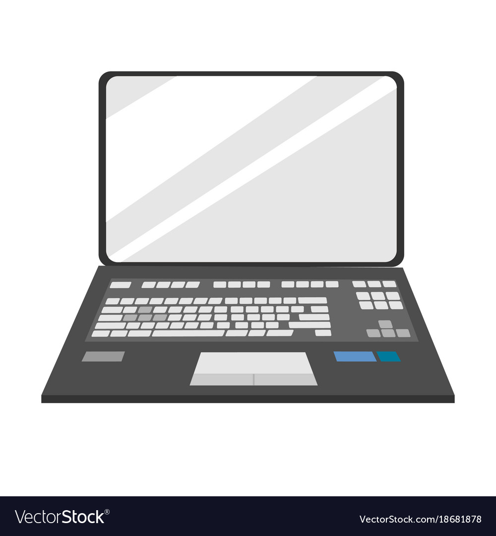 Laptop notebook front view Royalty Free Vector Image