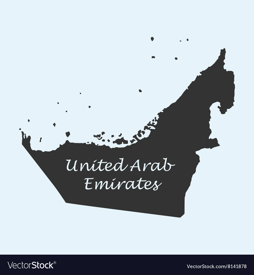 Map of united arab emirates Royalty Free Vector Image