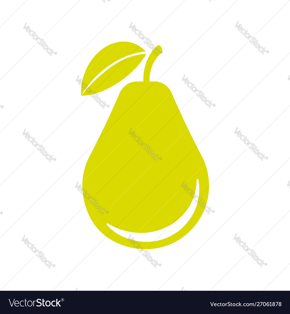 Pear isolated on white background vector image Pear isolated on white background